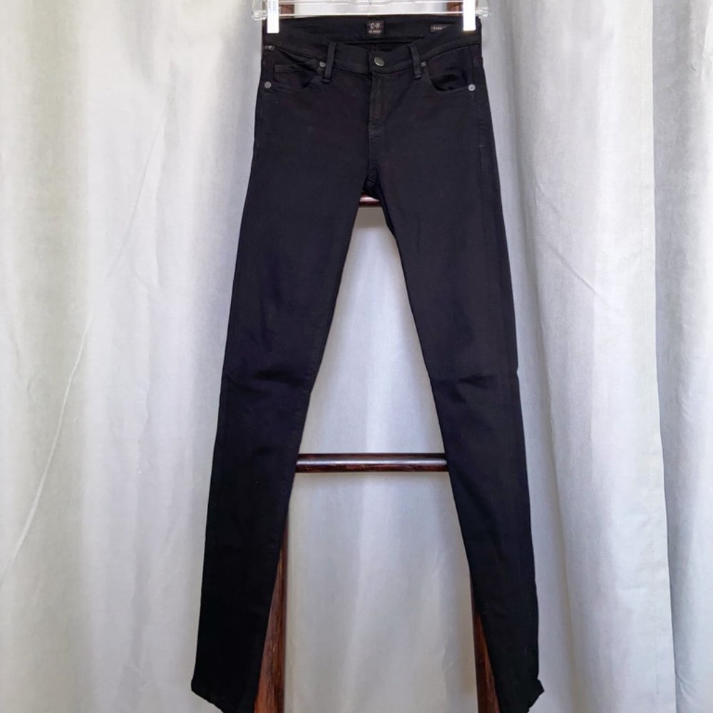 Citizens of Humanity Avedon Slick Skinny Leg Black Jeans